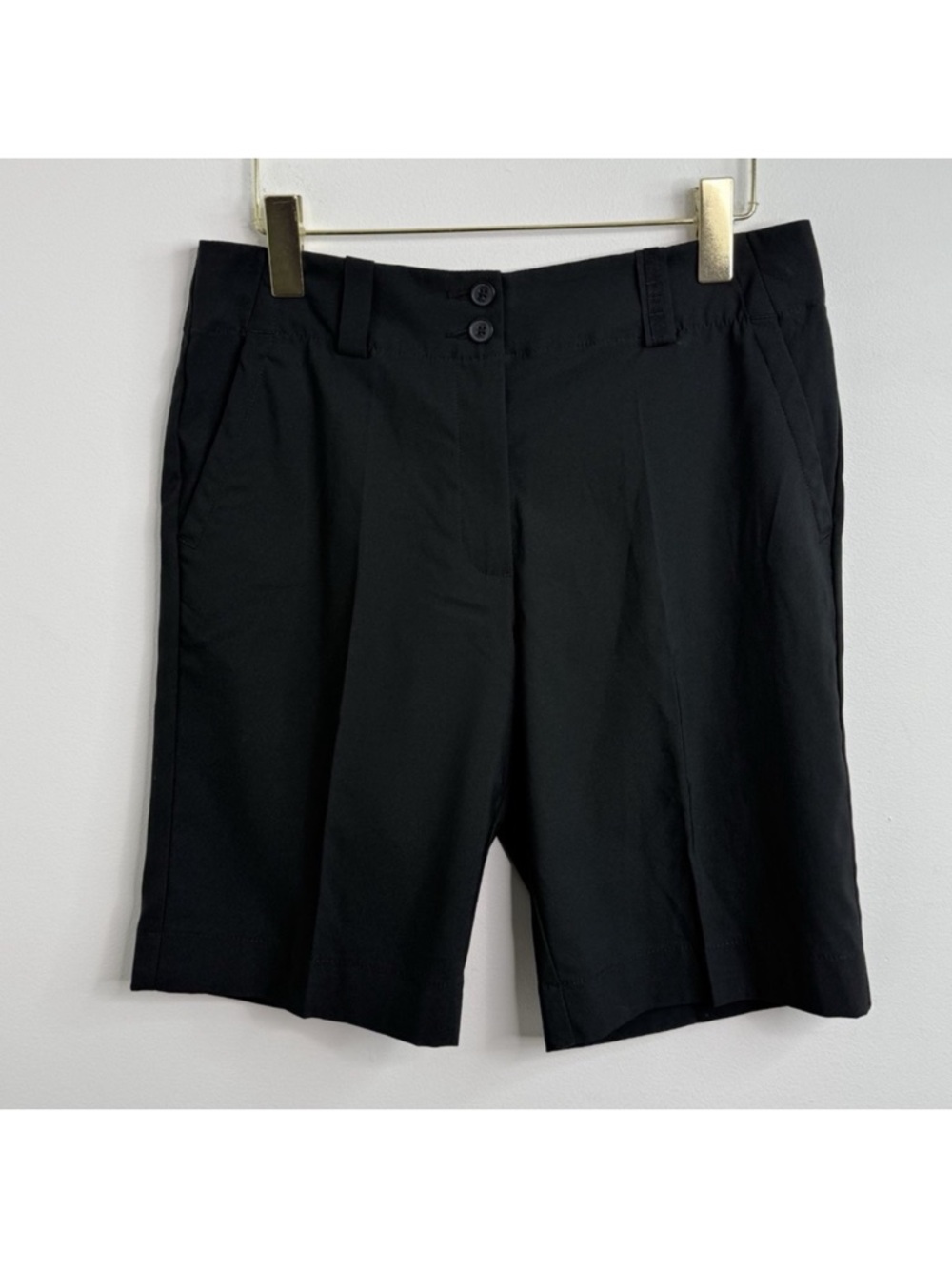 NIKE Golf Dri Fit Bermuda Shorts Women's Size 6 Black 10" Victoria Classic short